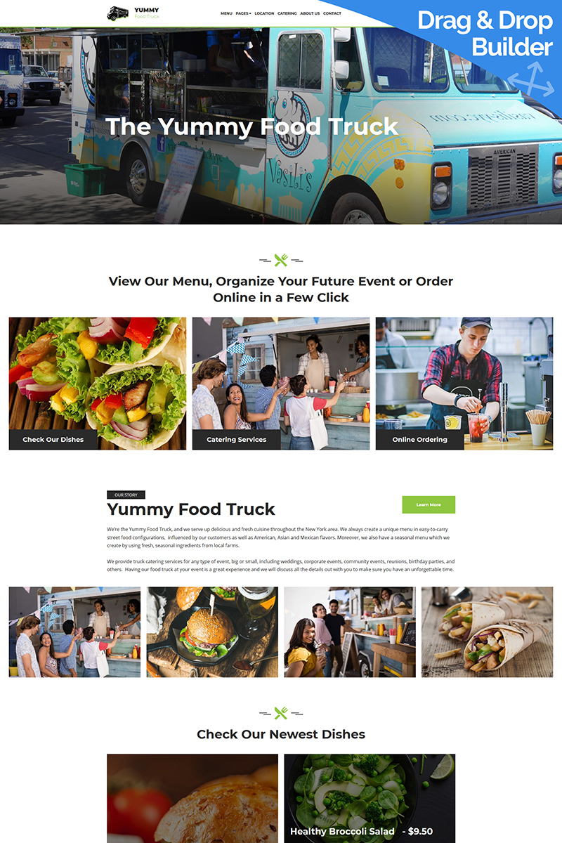 Food Truck Moto CMS 3 Template