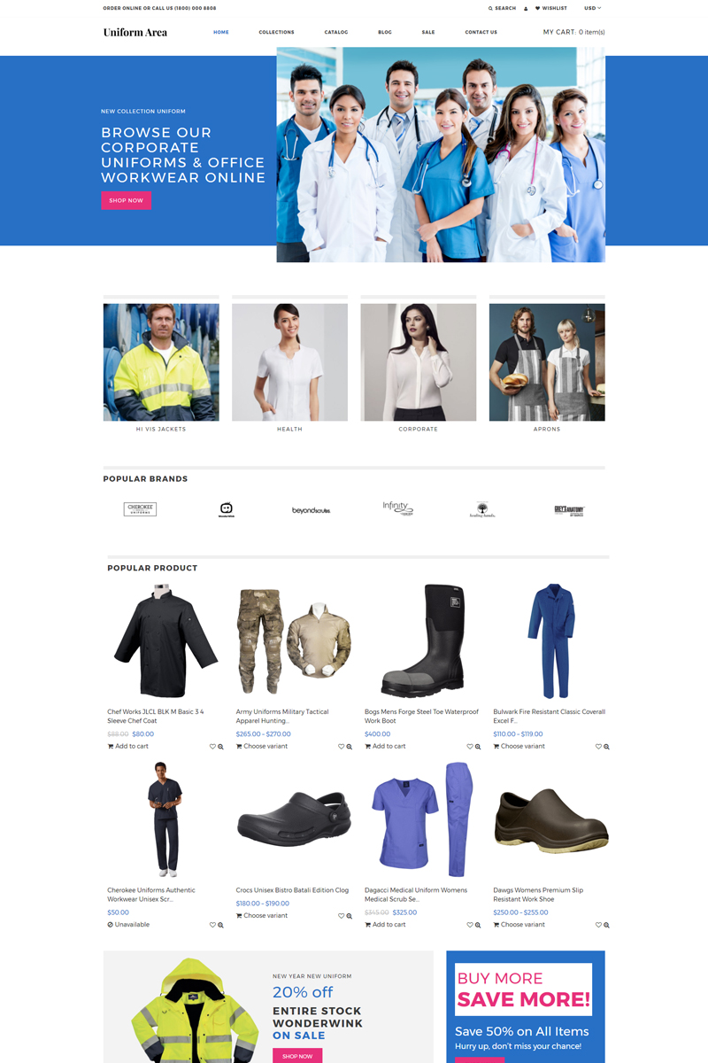 Uniform Area - Multipage Clean Shopify Theme