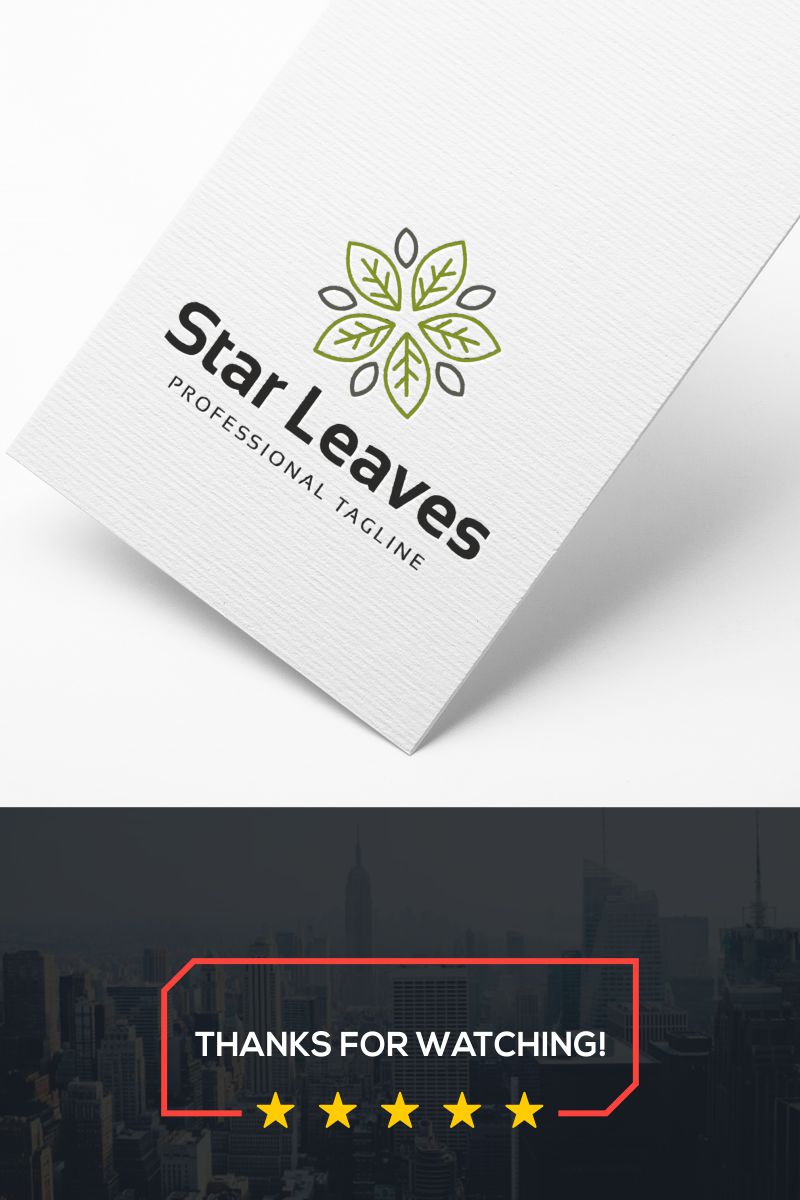 Star Leaves Logo Template
