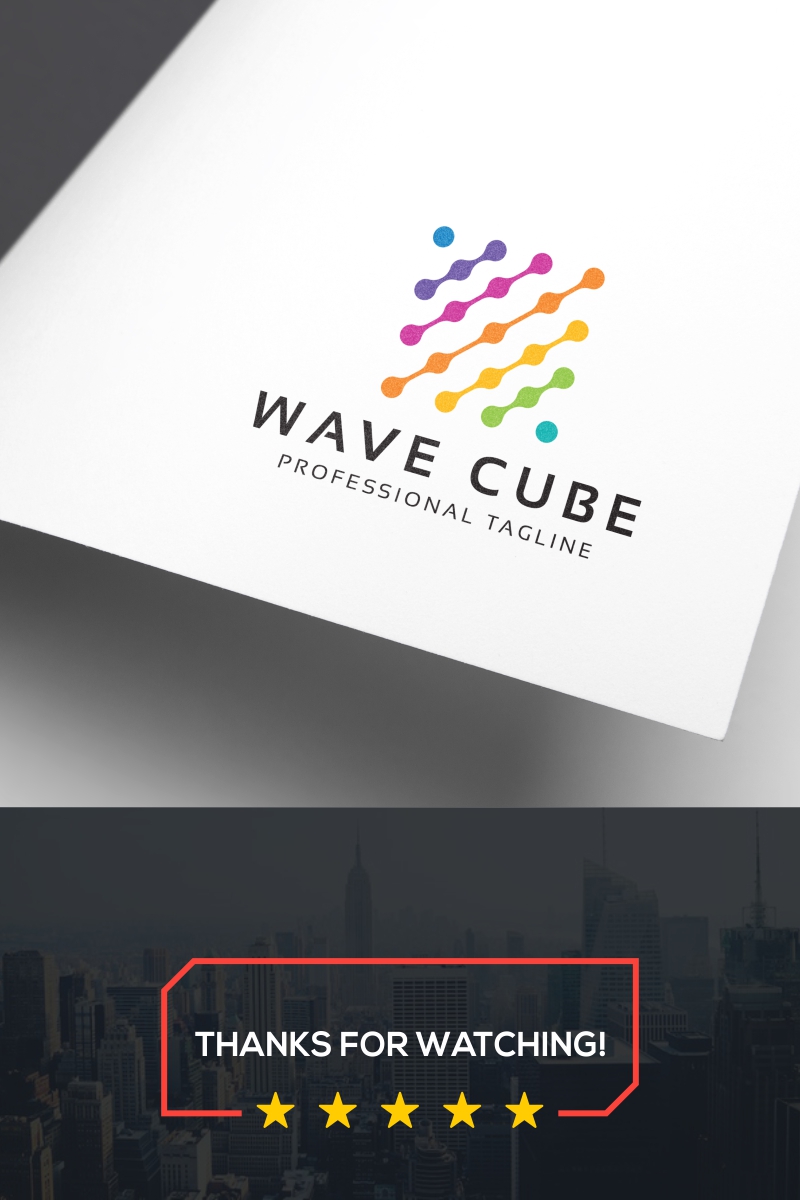Wave Cube Logo Template