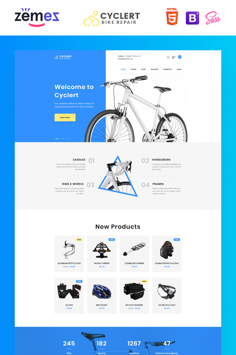 Cyclert- Cycling Multipage Clean HTML Website Template