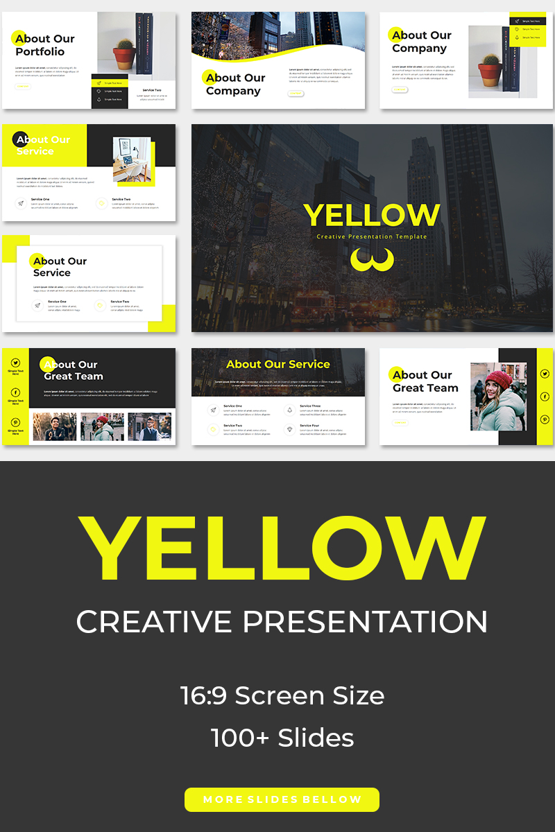 Yellow Creative PowerPoint template