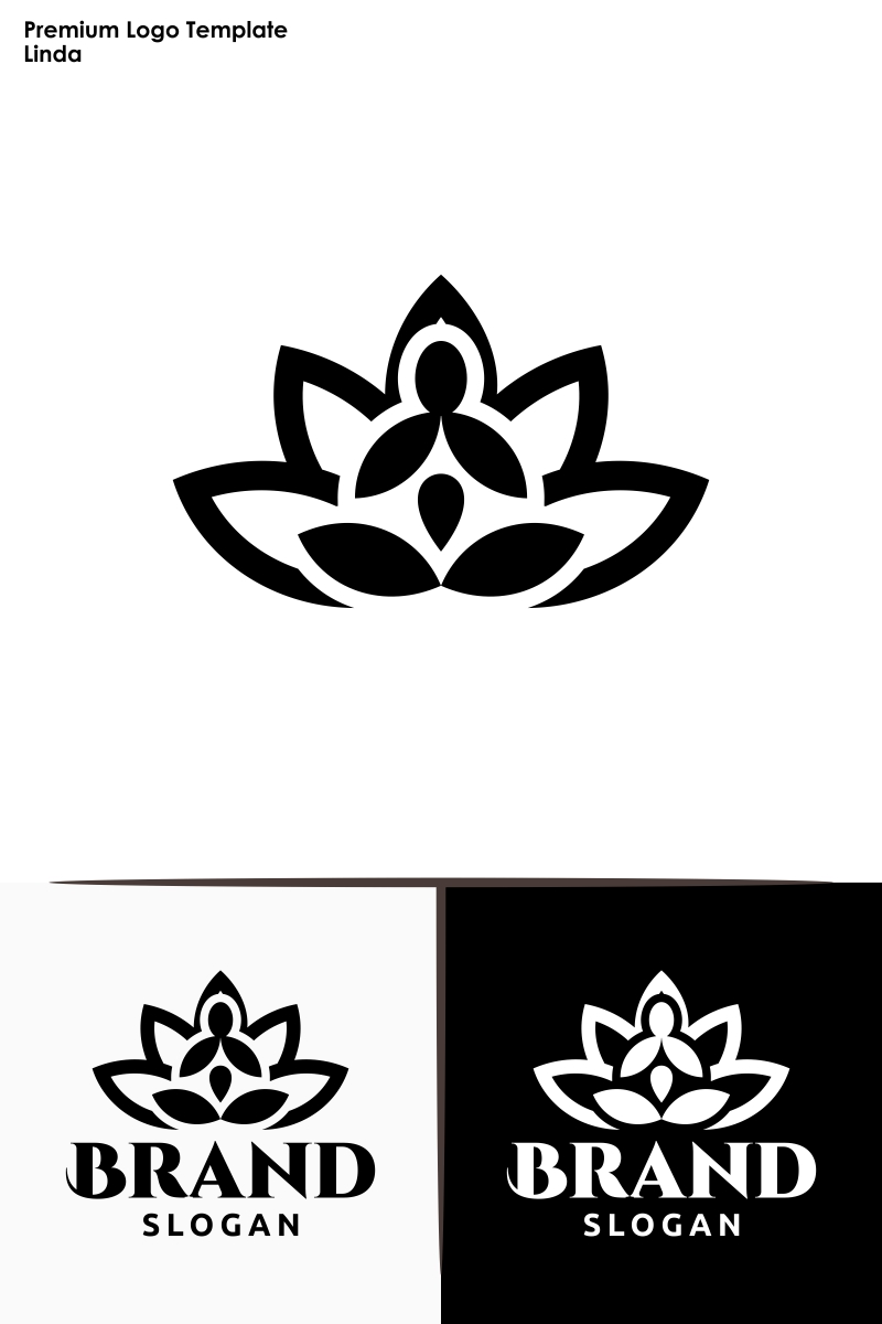 Meditation lotus Logo Template