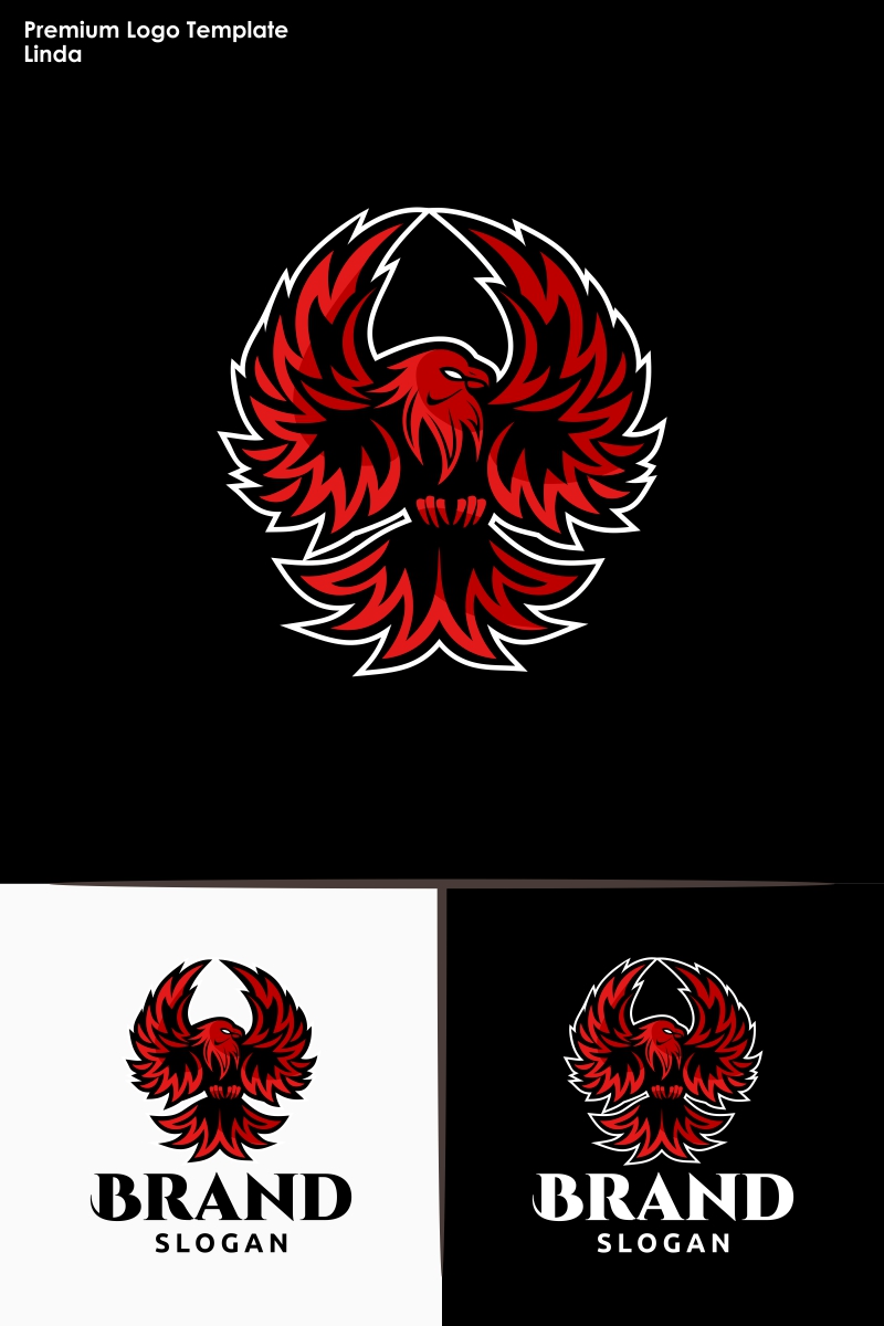 Fire Phoenix Logo Template