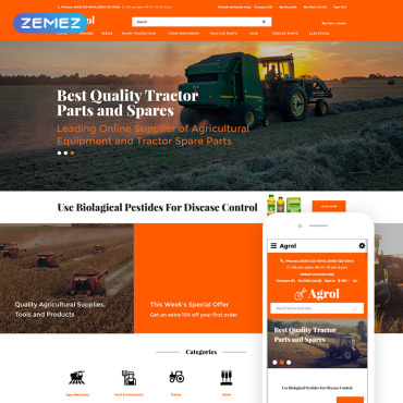Agriculture Business OpenCart Templates 77487