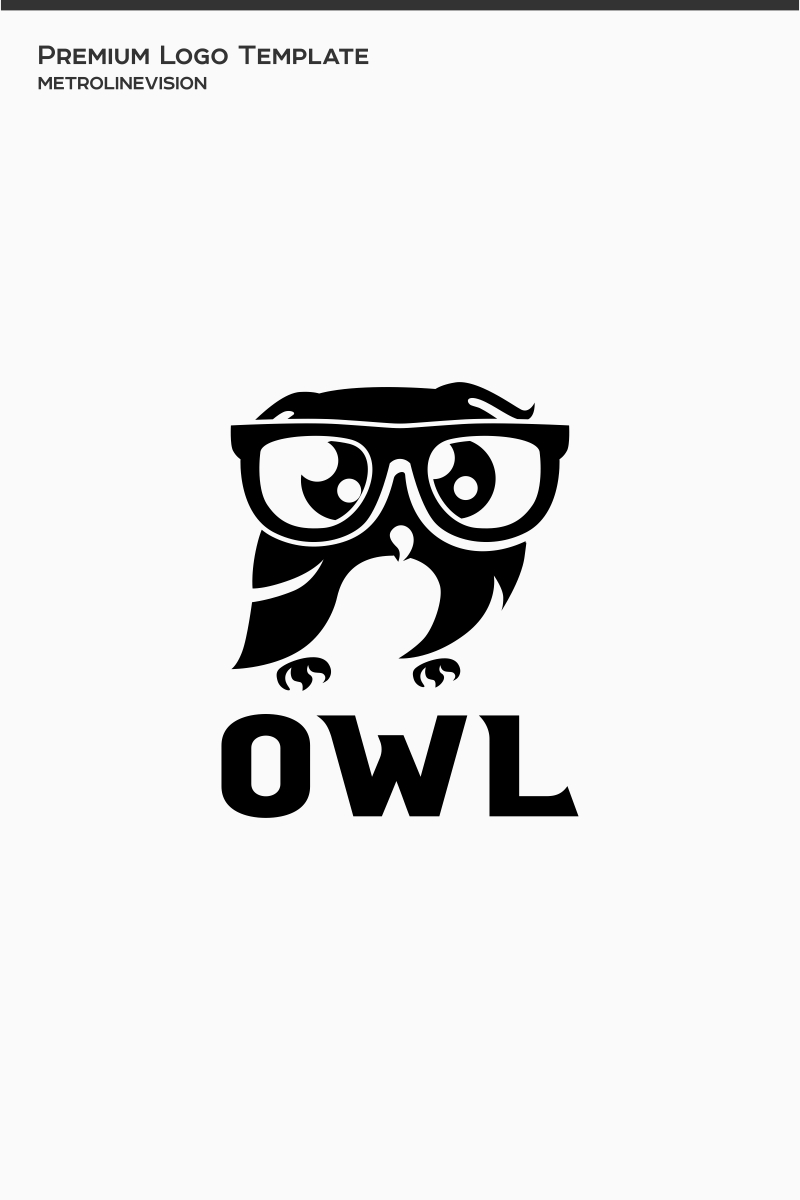 Geek Owl Logo Template