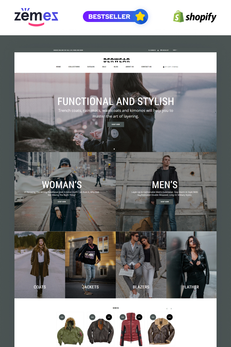 BERWEAR - Fashion Multipage Elegant Shopify Theme
