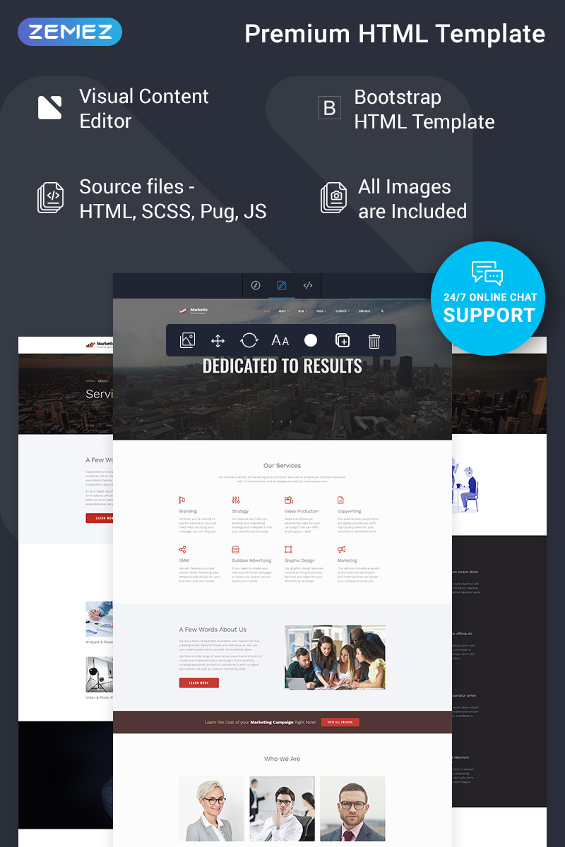 Marketic - Advertising Agency Ready-to-Use Clean HTML Website Template