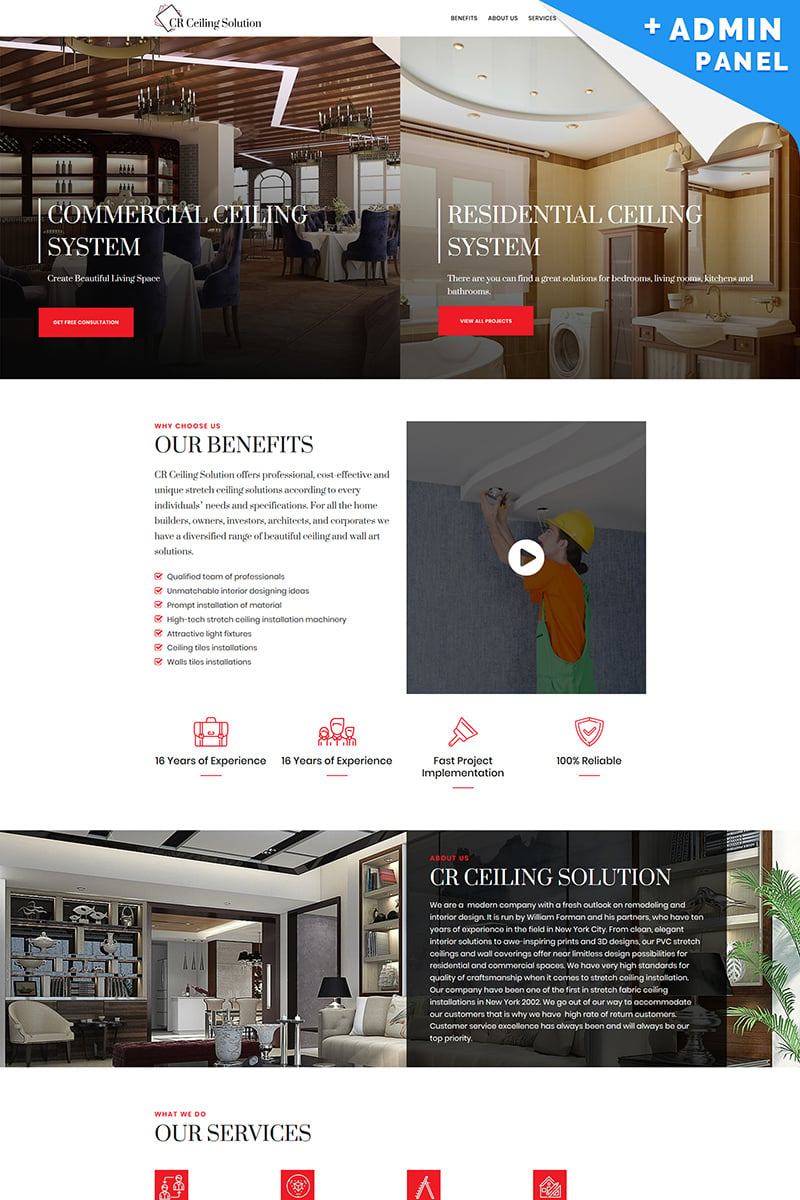 Stretch Ceiling Landing Page Template