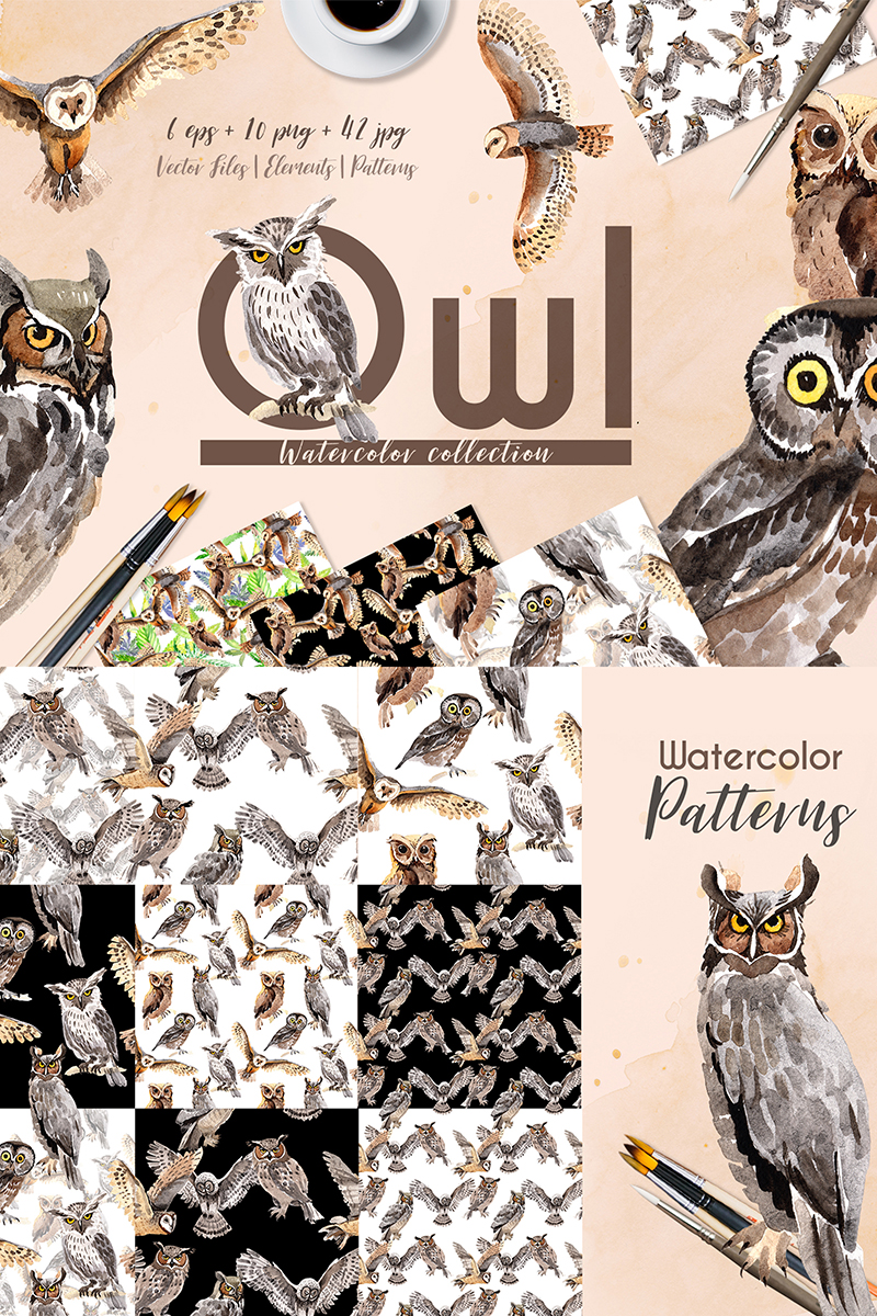 Owl Watercolor png - Illustration