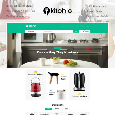 Kitchen Electronic OpenCart Templates 77639