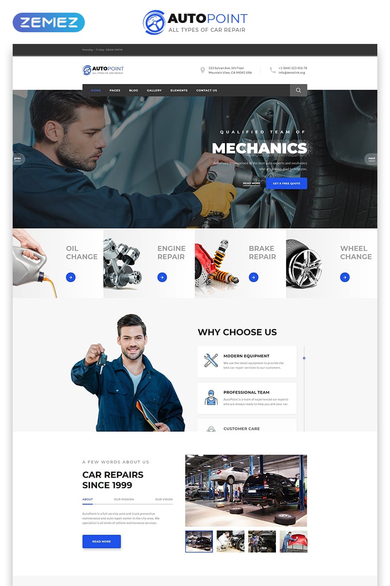 Autopoint - Car Repair Multipage Creative HTML Website Template
