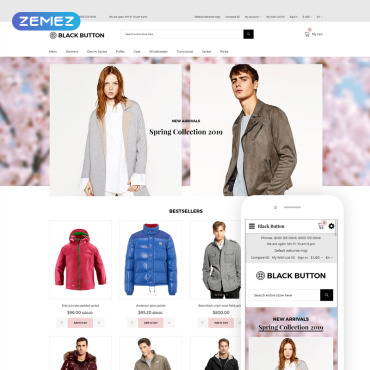 Ecommerce Fashion OpenCart Templates 77648