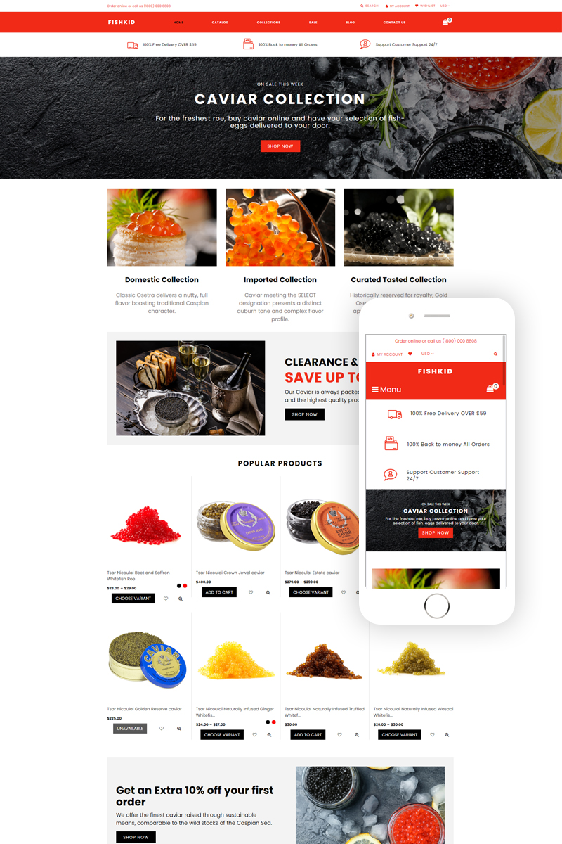 FISHKID - Food Store Creative Shopify Theme