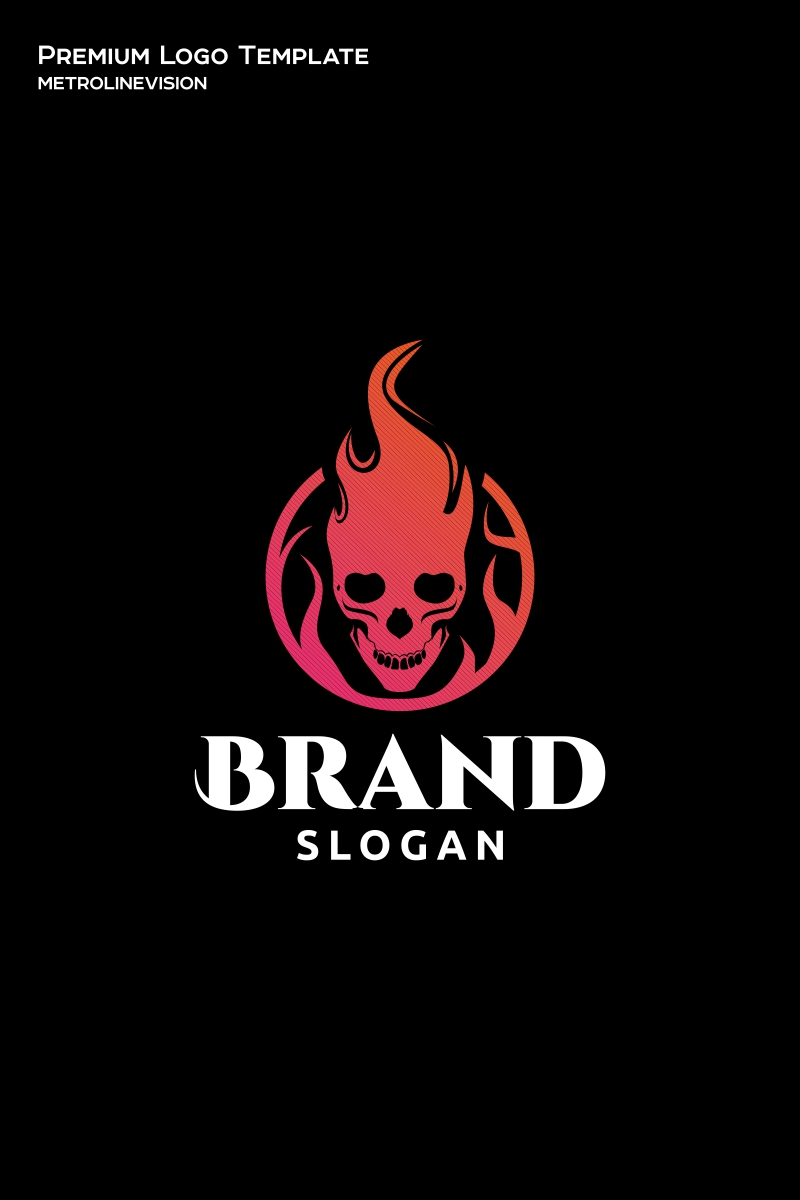 Skull Fire Logo Template