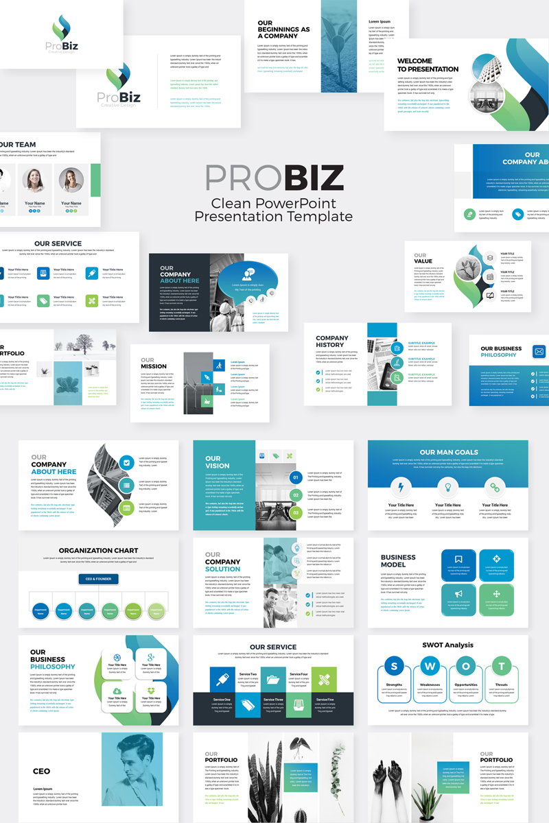 Probiz Business Presentation PowerPoint template
