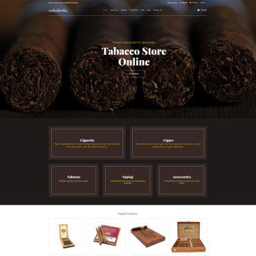 Cigarettes Cigars Shopify Themes 77717