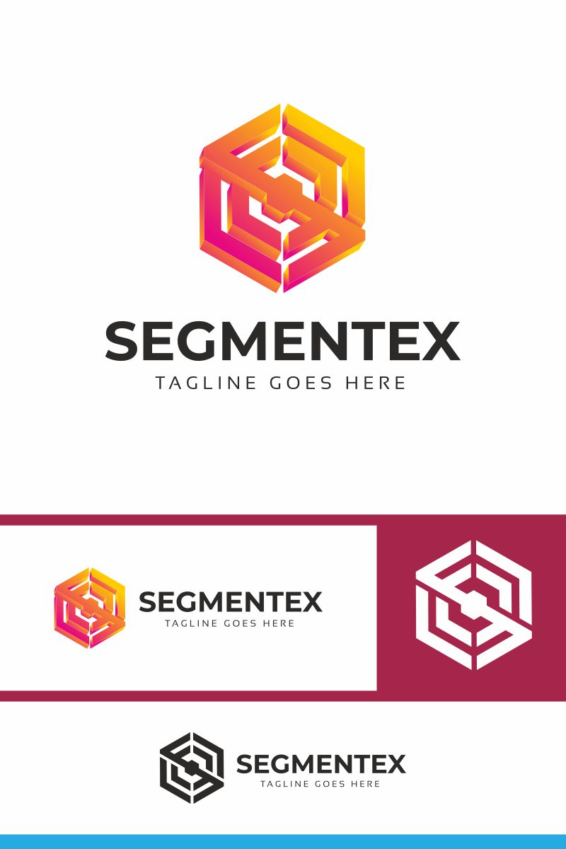 Segmentex S Letter 3D Logo Template
