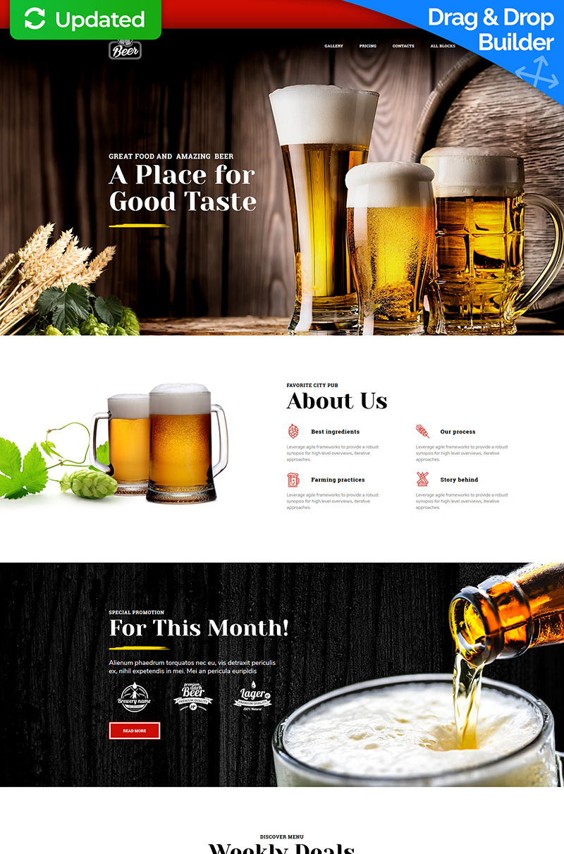 Beer - Brewery Landing Page Template