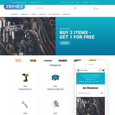 Ecommerce Equipment OpenCart Templates 77805
