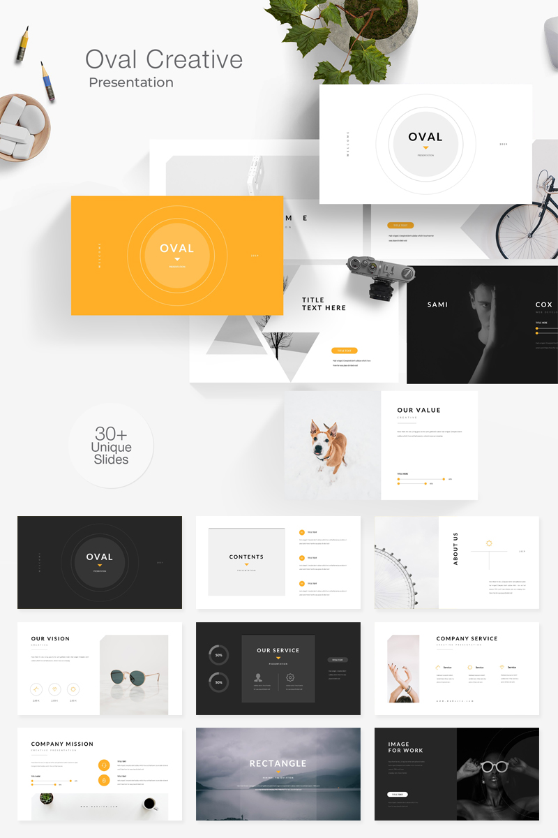 Oval Creative PowerPoint template
