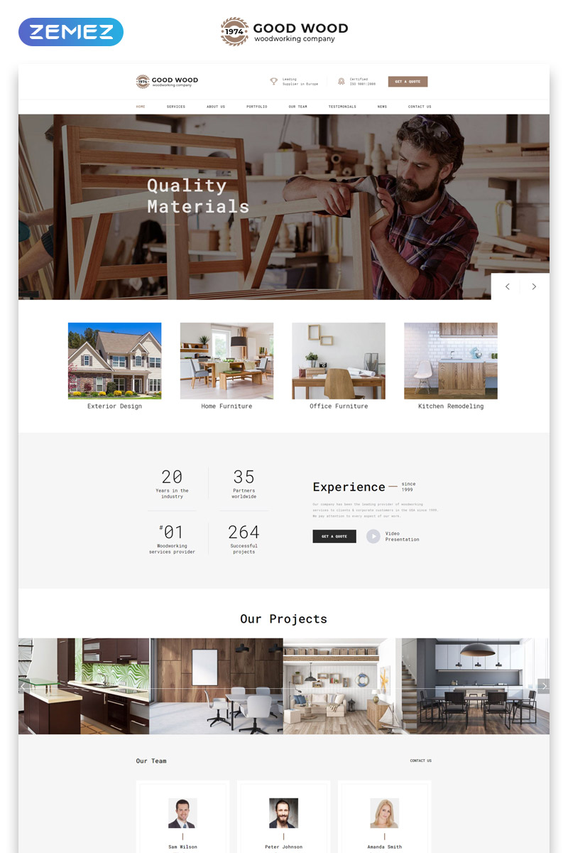Good Wood - Interior & Furniture Clean HTML Landing Page Template