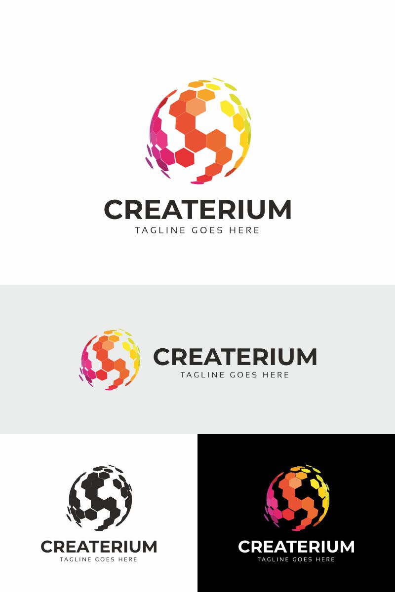 Pixel World Logo Template