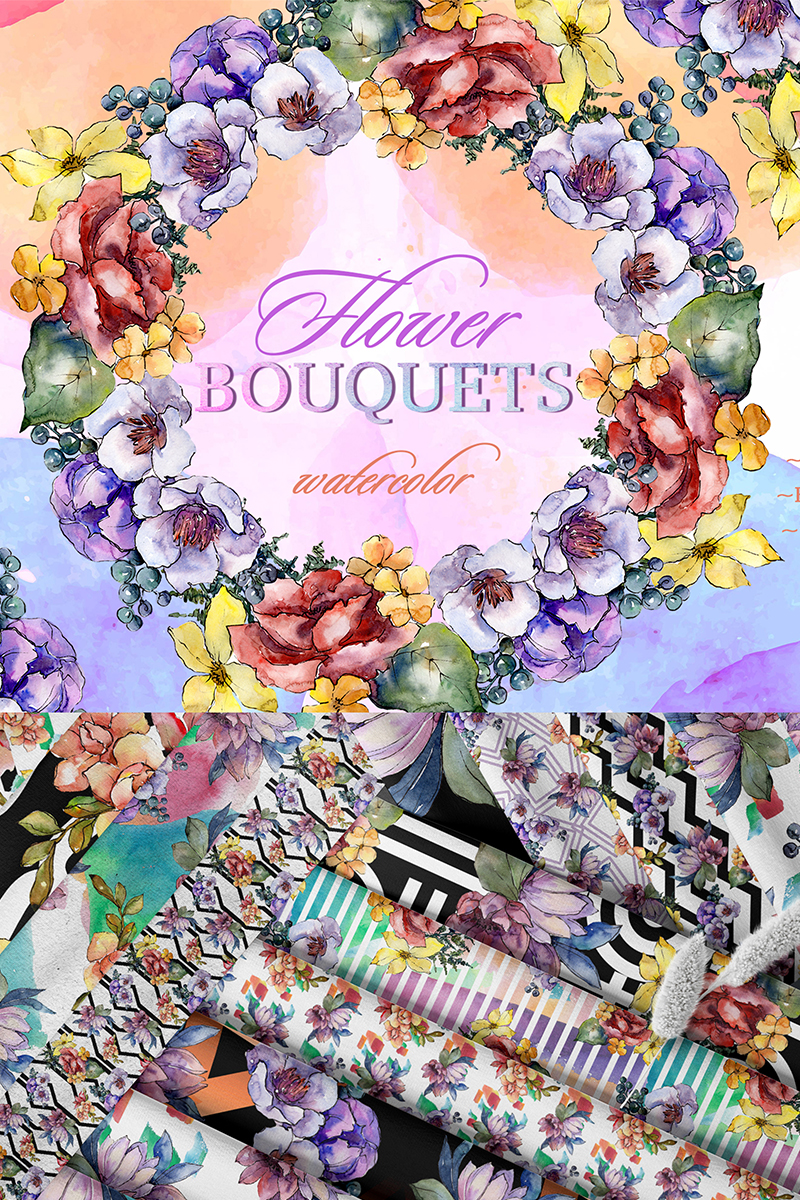 Bouquets Surprise Watercolor Png - Illustration