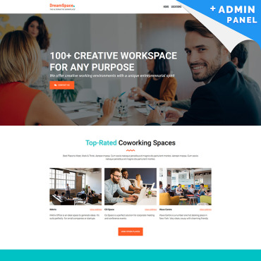 Space Office Landing Page Templates 78125
