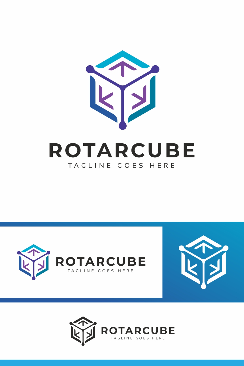 Rotation Hexagon Logo Template