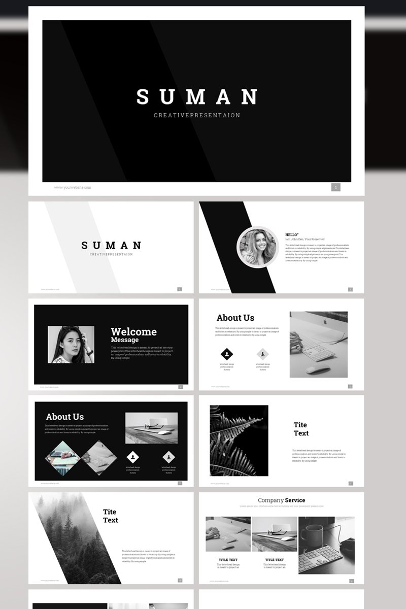 Suman - Minimal PowerPoint template