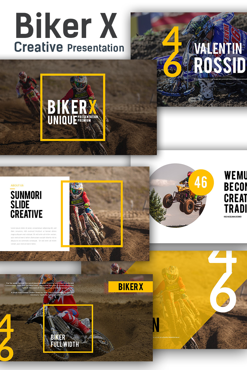 Biker X PowerPoint template
