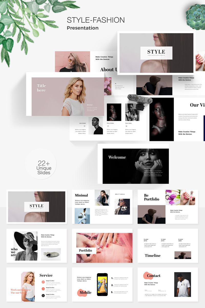 Style-Fashion PowerPoint template