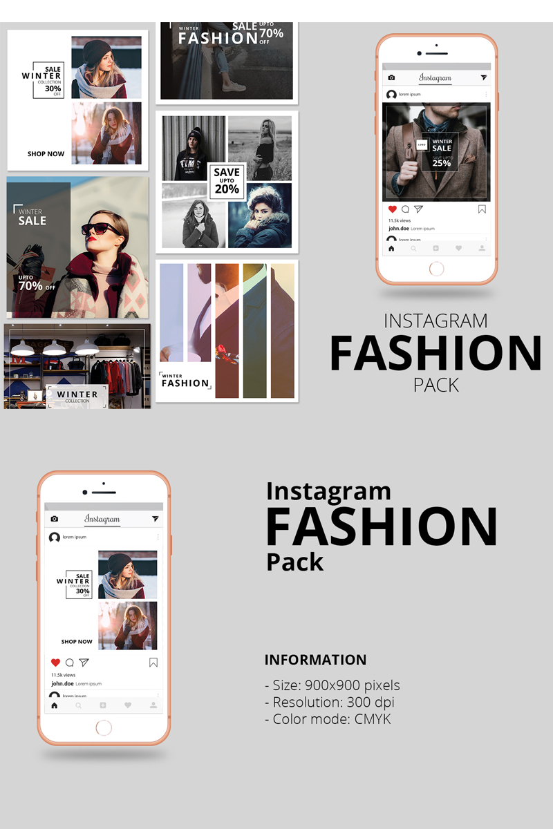 Fashion Instagram Banner Pack Social Media Template