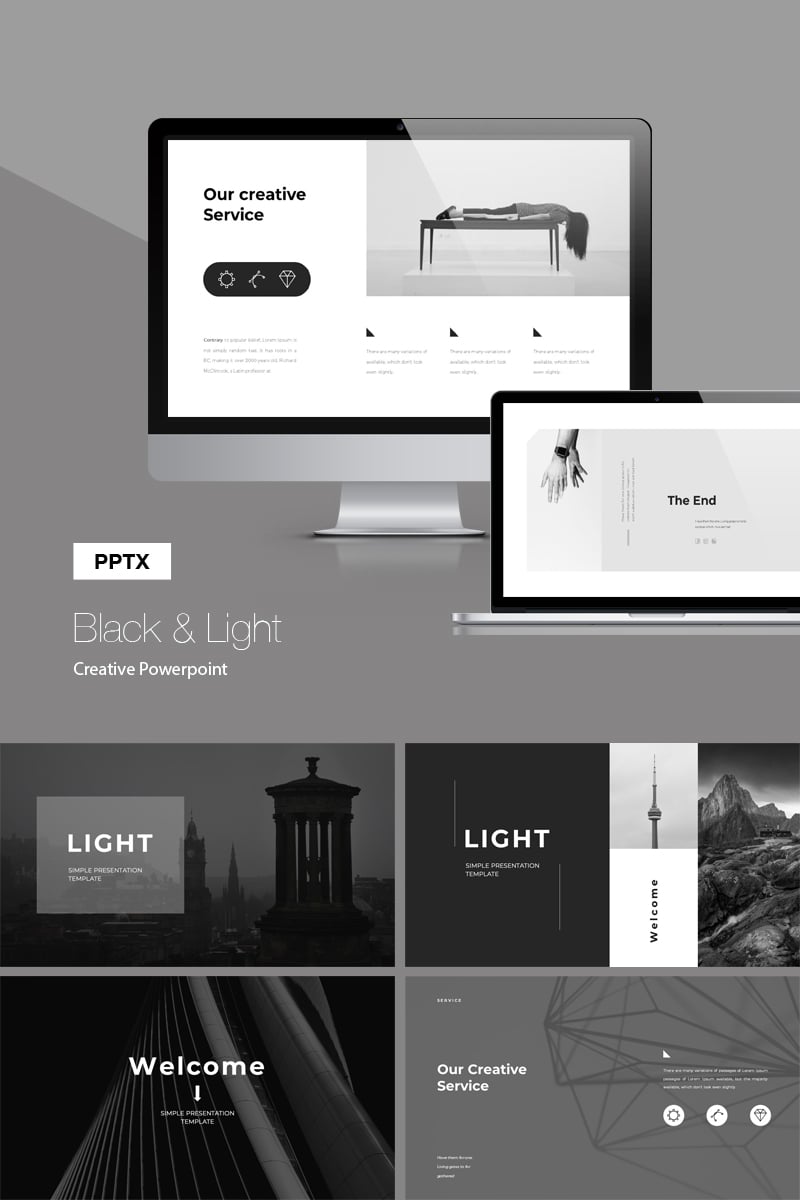 Black & Light PowerPoint template