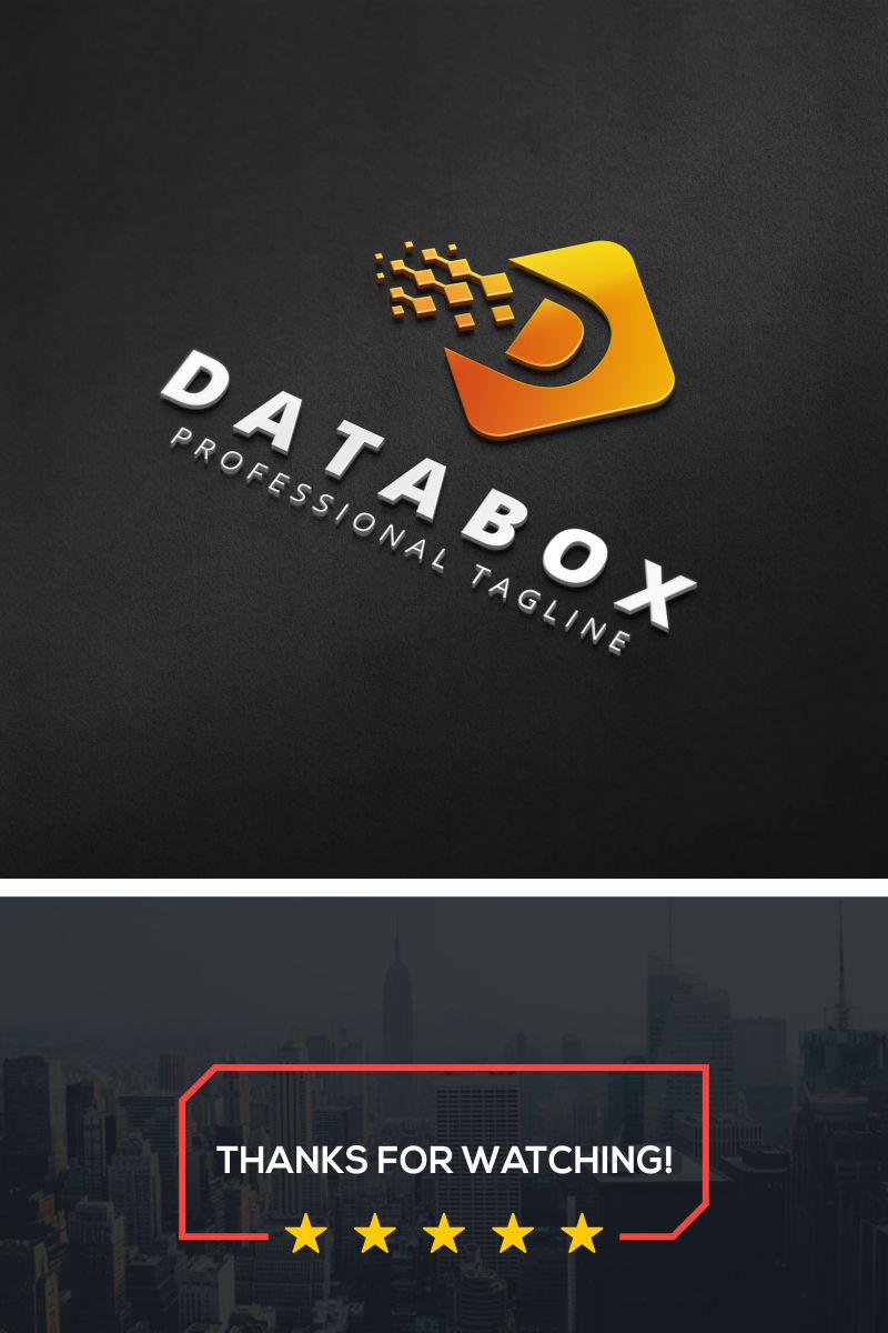 Data Box D Letter Logo Template