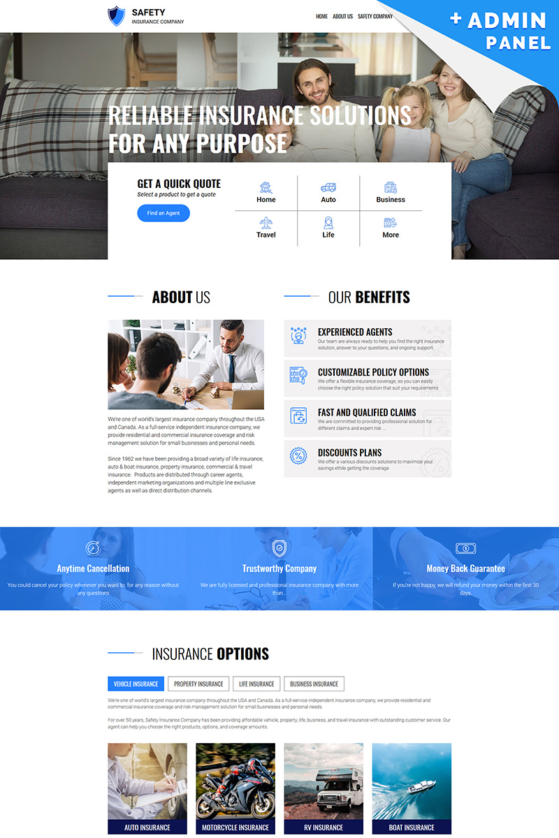 Safety - Insurance Landing Page Template