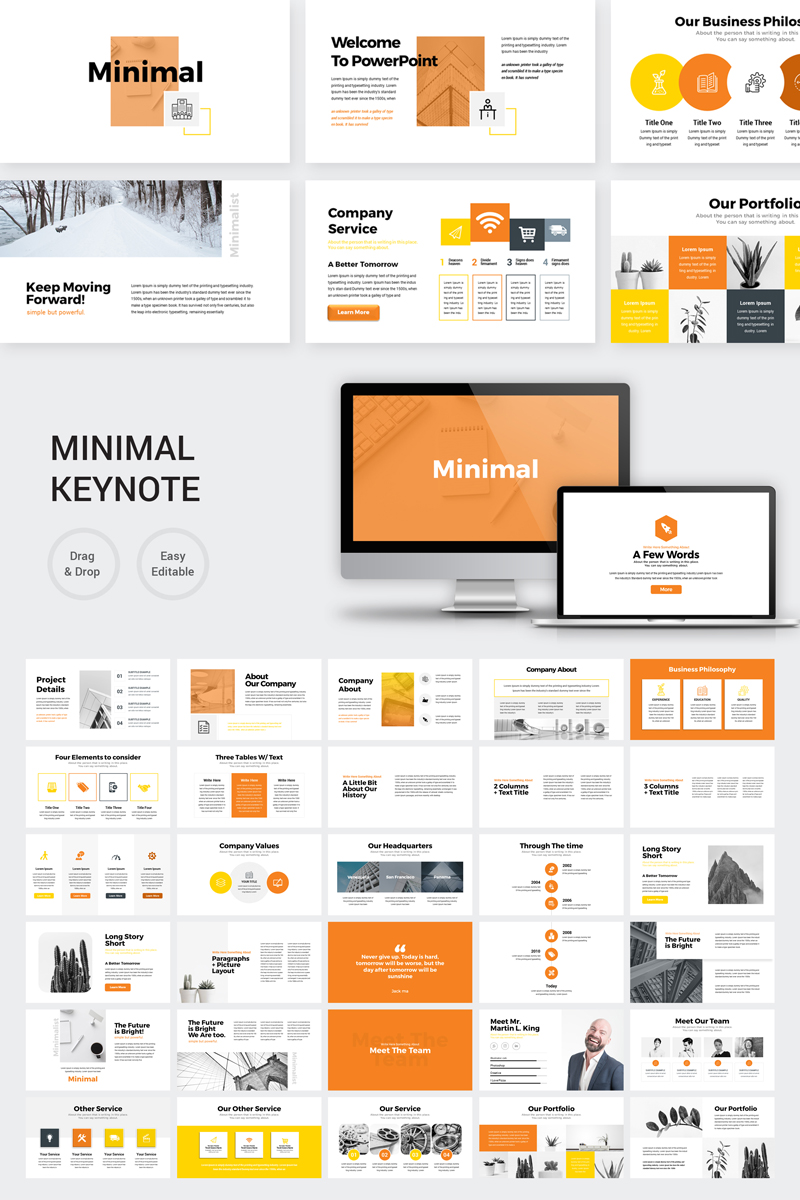 Orange - Minimal Presentation - Keynote template