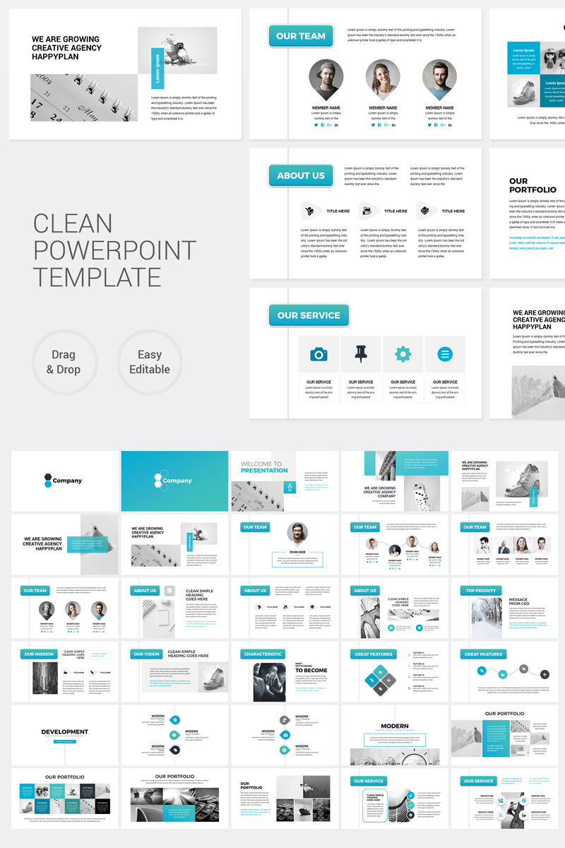 Company Clean PowerPoint template