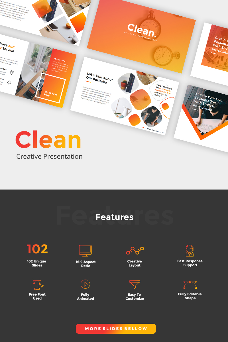 Clean Creative PowerPoint template