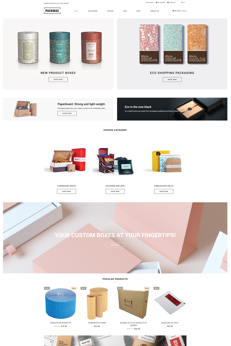 Packmack - Packaging Multipage Clean Shopify Theme