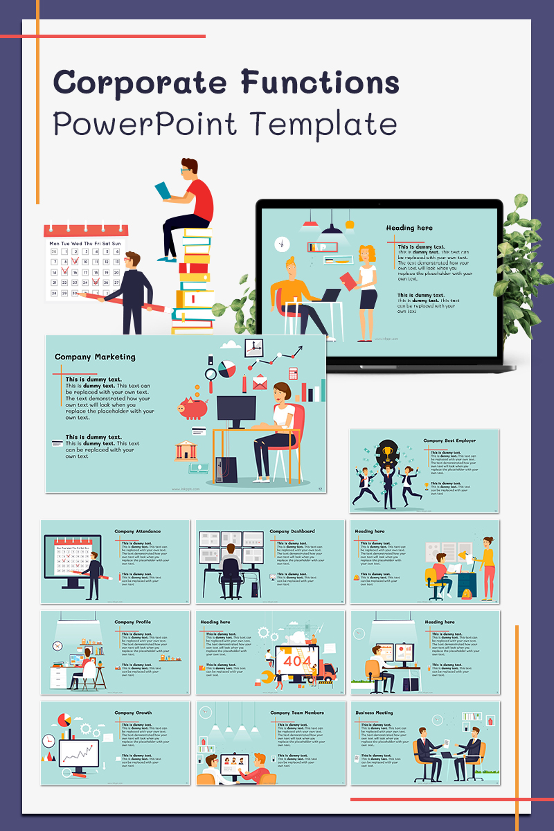 Corporate Functions PowerPoint template