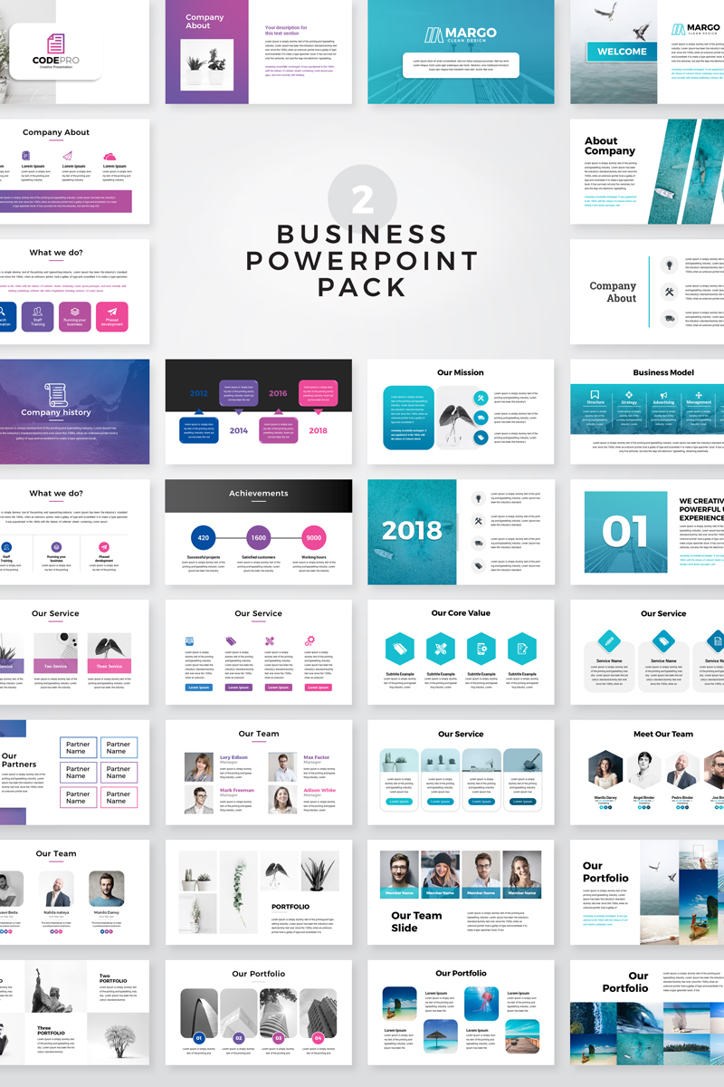 2 Business PowerPoint template