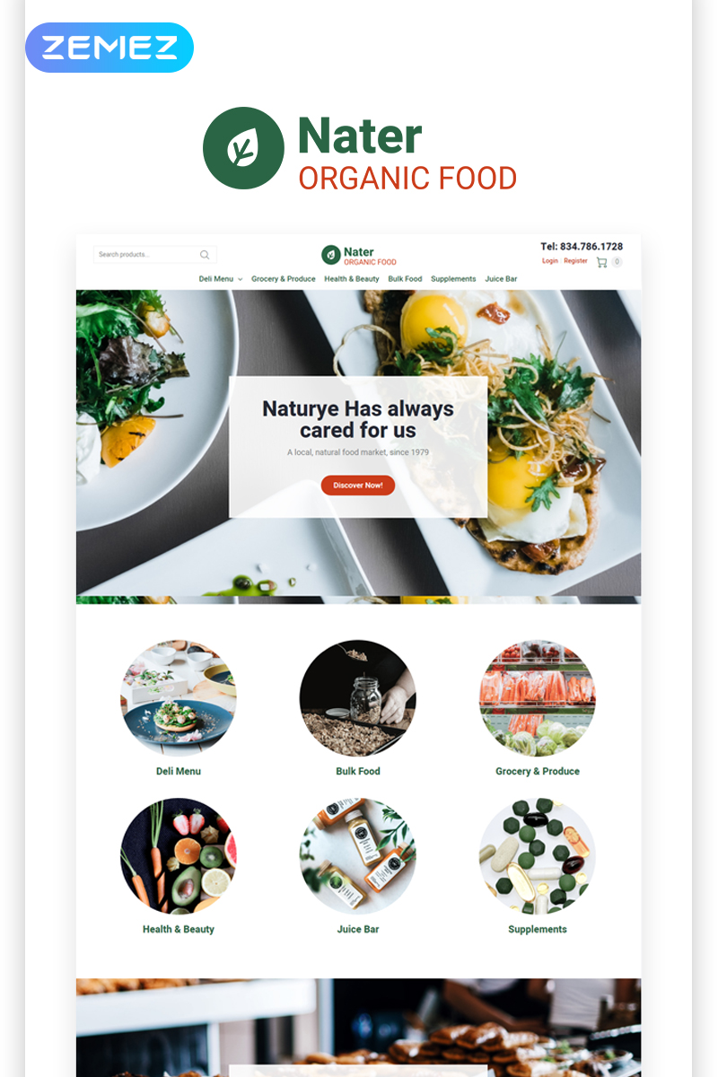 Nater - Organic Food ECommerce Modern Elementor WooCommerce Theme