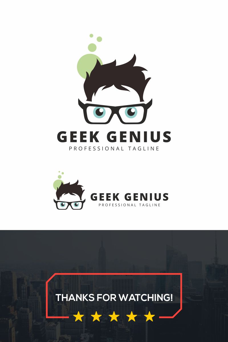 Geek Genius Logo Template