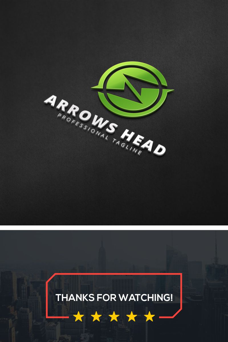 Arrows Head Logo Template