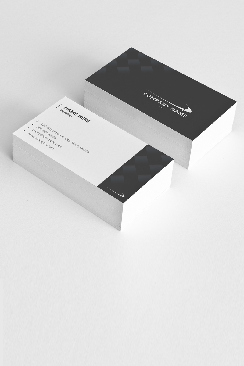 Black & White Professional Business Card - Corporate Identity Template