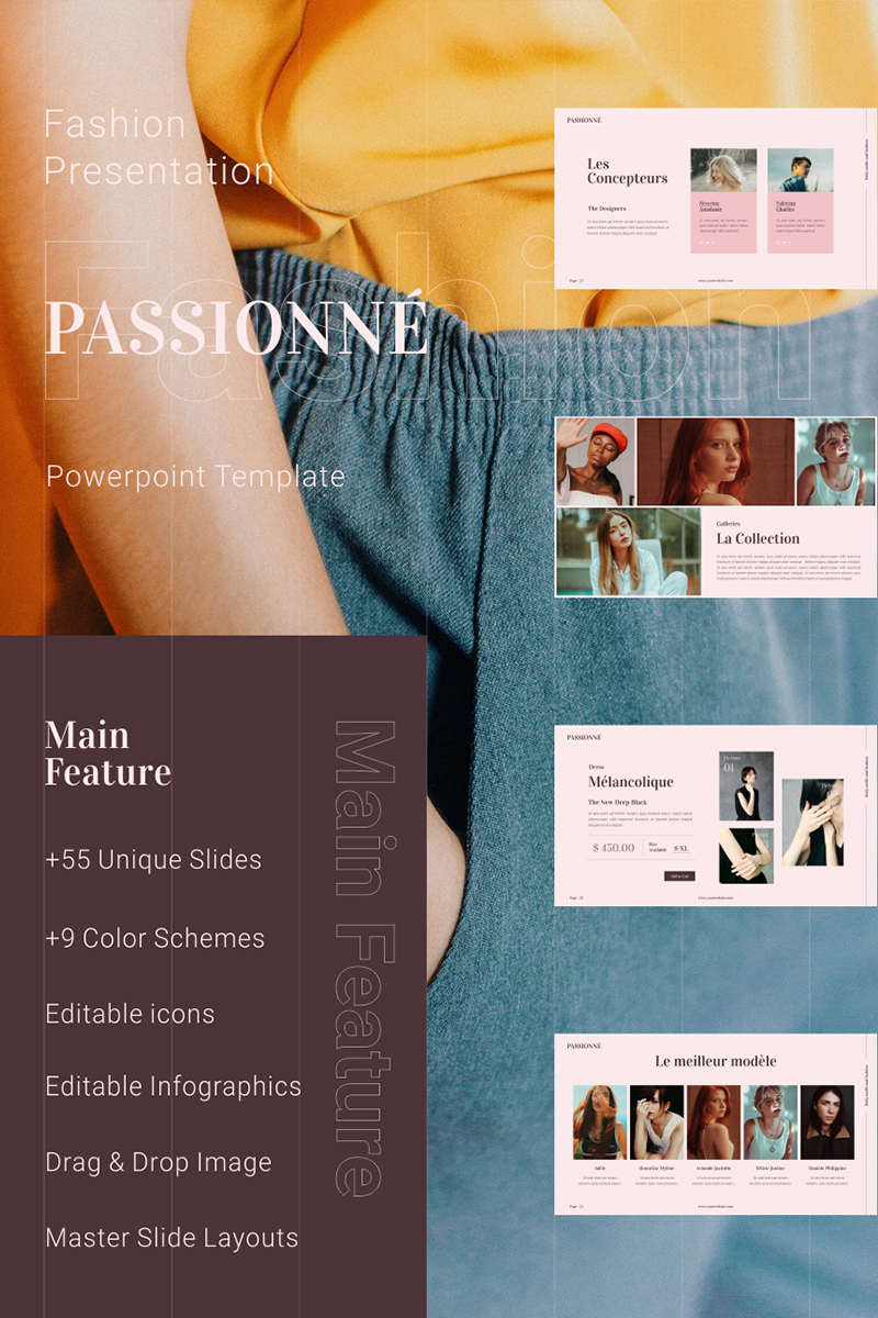 Passionne - Fashion PowerPoint template