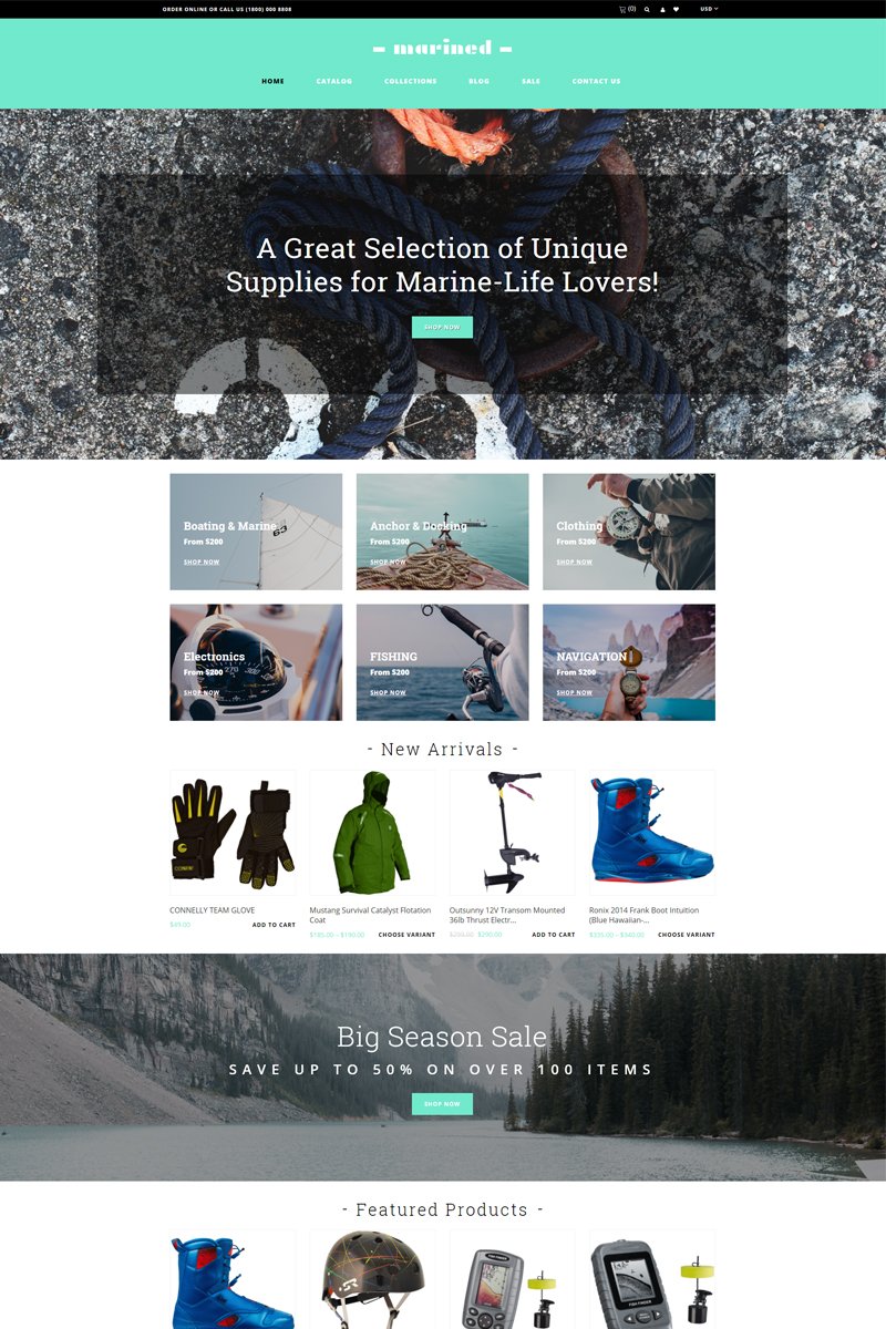 Marined - Boating Accessories Clean Shopify Theme