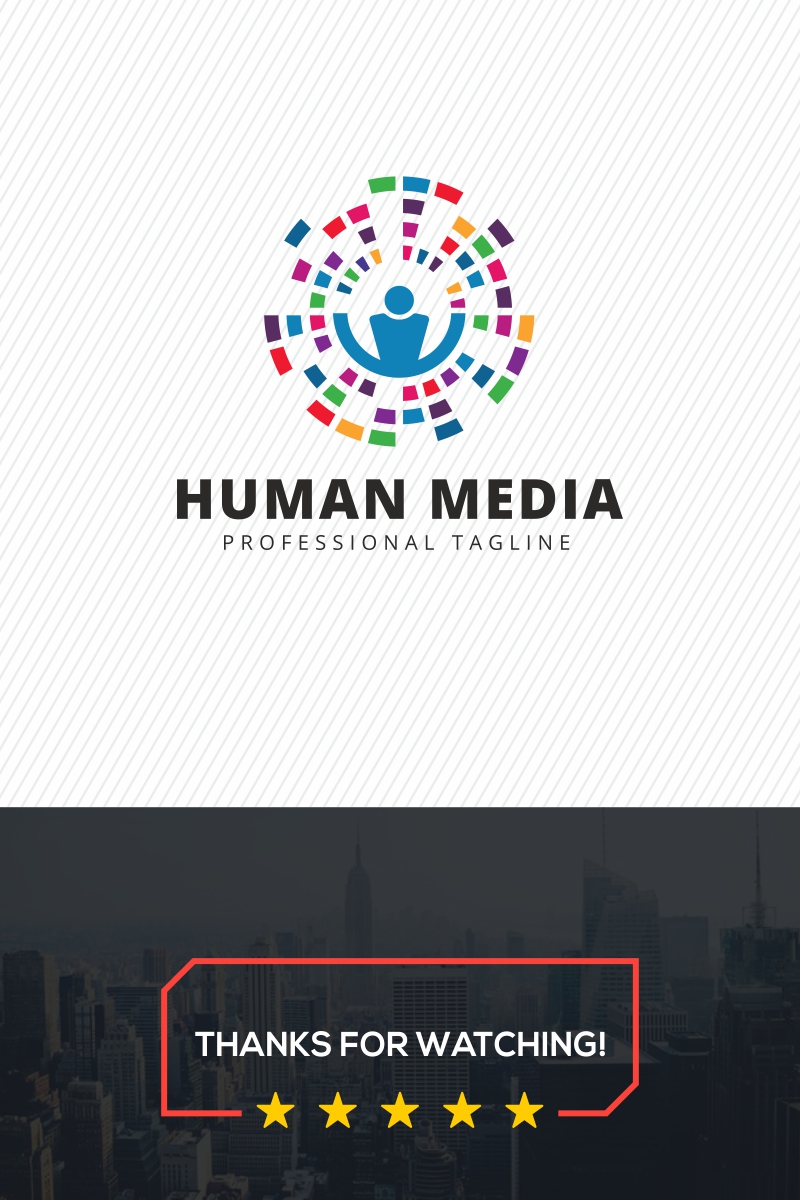 Human Pixel Logo Template